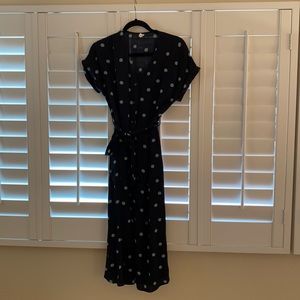 Polkadot button down dress.
